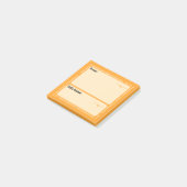 オレンジ色の付箋に書かれた祈り ポストイット (アングル)