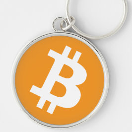 オレンジ色の仮想通貨ビットコイン キーホルダー