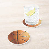 オレンジ色の伝統的なバスケットボール コースター (側面)