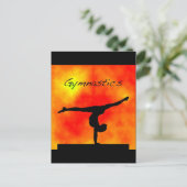 オレンジ色の体操ポストカード ポストカード (スタンド正面)