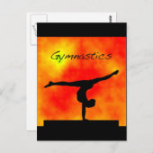 オレンジ色の体操ポストカード ポストカード (正面/裏面)