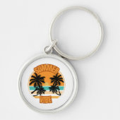 オレンジ色の例示的なサマータイムアートワーク キーホルダー (正面)