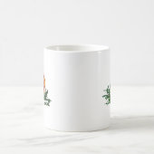 オレンジ色の先端が黄色のマリーゴールド コーヒーマグカップ (中央)
