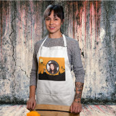 オレンジ色の光るハロウィンナイト - あなたの写真を追加 スタンダードエプロン