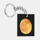 オレンジ色の光を持つ満月 キーホルダー (正面左)