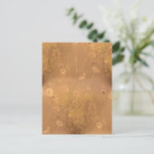 オレンジ色の光を持つ野生の花 ポストカード (スタンド正面)