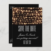 オレンジ色の光彩ストリングラ救イト日付はがき 案内ポストカード (正面/裏面)