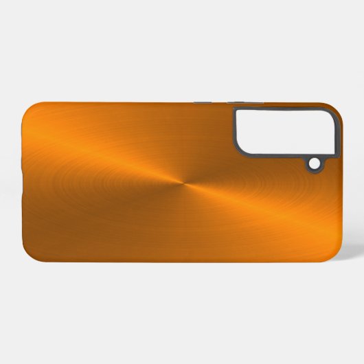 オレンジ色の光沢フェイク金属サムスン銀河系ケース SAMSUNG GALAXYケース (裏面横)