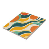 オレンジ色の円とカラーストリーム タイル (側面)