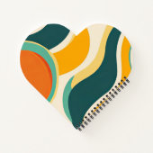 オレンジ色の円とカラーストリーム ノートブック (裏面)