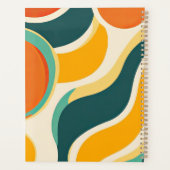 オレンジ色の円とカラーストリーム プランナー手帳 (裏面)