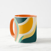 オレンジ色の円とカラーストリーム マグカップ (正面左)