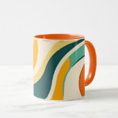 オレンジ色の円とカラーストリーム マグカップ (正面右)