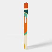 オレンジ色の円とカラーストリーム Case-Mate iPhoneケース (裏面 / 右)