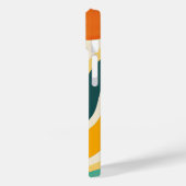 オレンジ色の円とカラーストリーム Case-Mate iPhoneケース (裏面 / 左)