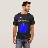 オレンジ色の円グラフおもしろい統計値を除くクール Tシャツ (正面フル)