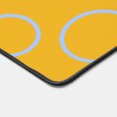 オレンジ色の円ループズデスクマット デスクマット (コーナー)