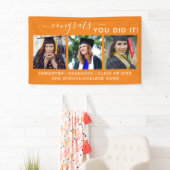 オレンジ色の写真おめでとう2022年卒業 横断幕 (インサイチュ)