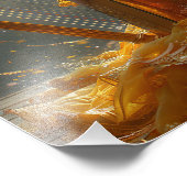 オレンジ色の写真の拡大における弦理論 フォトプリント            (角)