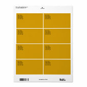 オレンジ色の出荷ラベル ラベル (フルシート)