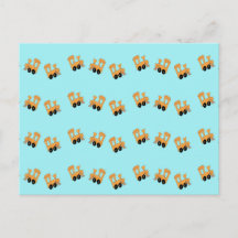 オレンジ色の列車が青にパターンを描く