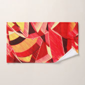 オレンジ色の動きをシミュレートする赤いストリップ バスタオルセット (ハンドタオル)