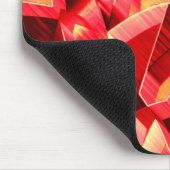 オレンジ色の動きをシミュレートする赤いストリップ マウスパッド (コーナー)