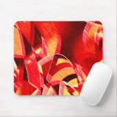 オレンジ色の動きをシミュレートする赤いストリップ マウスパッド (マウス)