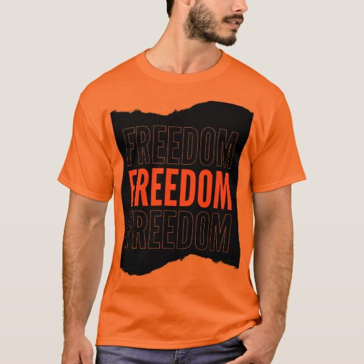 オレンジ色の半袖Tシャツ Tシャツ (正面)