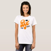 オレンジ色の卒業帽子 シニア Tシャツ (正面フル)