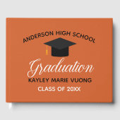 オレンジ色の卒業証書サイン記念アルバム2026 ゲストブック (正面)