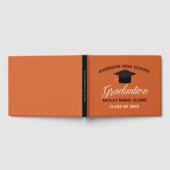 オレンジ色の卒業証書サイン記念アルバム2026 ゲストブック (全面)