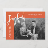 オレンジ色の単に楽しい写真 シーズンカード (正面)