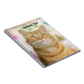 オレンジ色の可愛いトラ猫 ノートブック (右側)