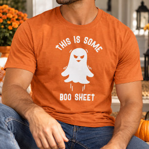 オレンジ色の可愛いハロウィンの幽霊Tシャツ Tシャツ
