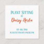 オレンジ色の名刺で象のパレード スクエア名刺 (裏面)