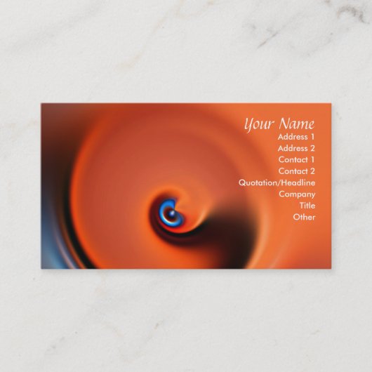 オレンジ色の名刺 名刺 (正面)