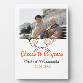 オレンジ色の喜びを６０年の結婚記念日に フォトプラーク