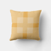 オレンジ色の四角形が重なるパターン - 枕 (裏面)