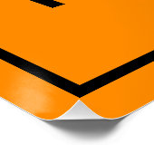 オレンジ色の四角形の光沢でビジネスブランド ポスター (コーナー)