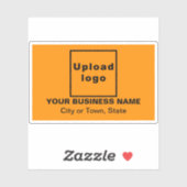 オレンジ色の四角形ビニールのビジネスの場所 シール (シート)