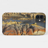 オレンジ色の地衣類と岩、Binalong Bay、 Case-Mate iPhoneケース (裏面(横))