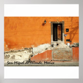 オレンジ色の壁 ポスター (正面)