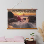 オレンジ色の夕日が海の上 吊り下げ型タペストリー (寝室)