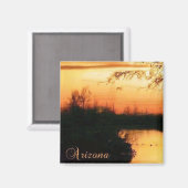 オレンジ色の夕日 マグネット (正面/裏面)