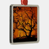 オレンジ色の夕日 メタルオーナメント (右)