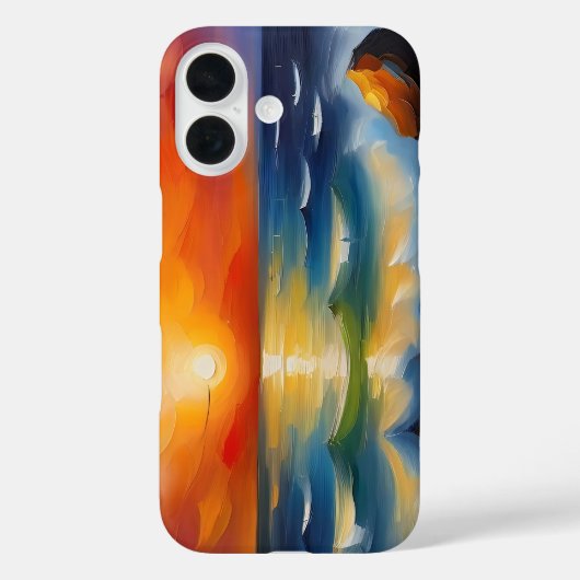 オレンジ色の夕焼けの海 Case-Mate iPhoneケース (裏面)