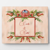 オレンジ色の多肉性の花 フォトプラーク (正面)