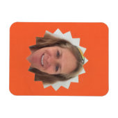 オレンジ色の大きなサンフォトフレーム マグネット (横)