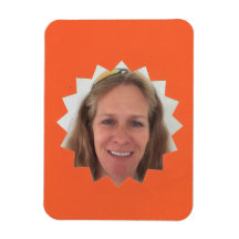 オレンジ色の大きなサンフォトフレーム